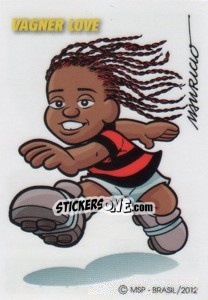 Sticker Vagner Love (caricatura Mauricio) - Campeonato Brasileiro 2012 n. 148 - Panini