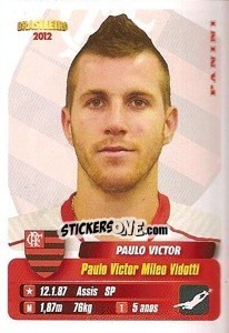 Sticker Paulo Victor - Campeonato Brasileiro 2012 - Panini