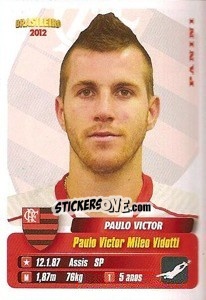 Figurina Paulo Victor - Campeonato Brasileiro 2012 - Panini