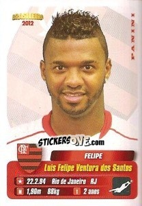 Sticker Felipe - Campeonato Brasileiro 2012 - Panini