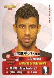 Cromo Leo Moura - Campeonato Brasileiro 2012 - Panini