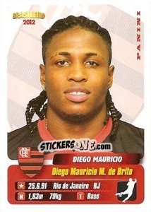 Sticker Diego Mauricio - Campeonato Brasileiro 2012 n. 160 - Panini
