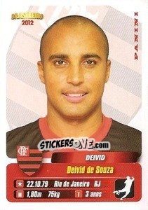 Sticker Deivid - Campeonato Brasileiro 2012 - Panini