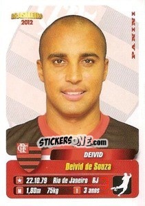 Sticker Deivid - Campeonato Brasileiro 2012 n. 161 - Panini