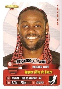 Sticker Vagner Love - Campeonato Brasileiro 2012 n. 162 - Panini