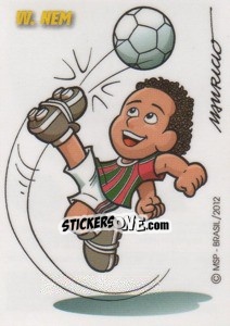 Sticker W. Nem (caricatura Mauricio) - Campeonato Brasileiro 2012 n. 166 - Panini