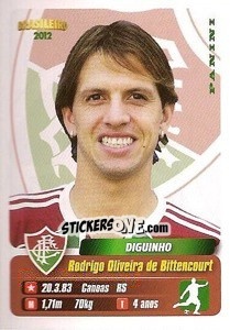 Sticker Diguinho - Campeonato Brasileiro 2012 - Panini