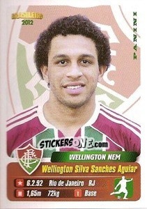Sticker Wellington Nem - Campeonato Brasileiro 2012 n. 177 - Panini