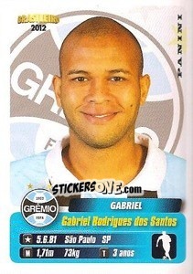 Sticker Gabriel - Campeonato Brasileiro 2012 n. 186 - Panini