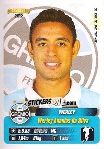 Sticker Werley - Campeonato Brasileiro 2012 n. 187 - Panini