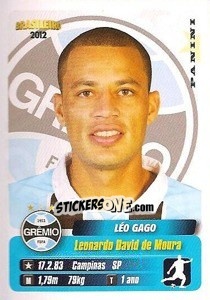 Sticker Leo Gago - Campeonato Brasileiro 2012 n. 191 - Panini