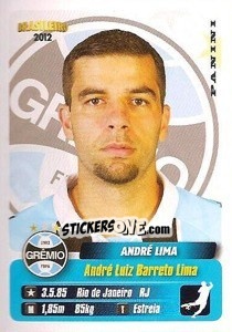 Sticker Andre Lima - Campeonato Brasileiro 2012 - Panini