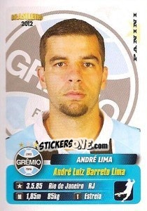 Sticker Andre Lima - Campeonato Brasileiro 2012 n. 195 - Panini
