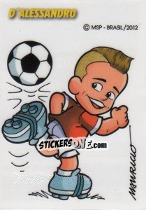 Sticker Andrés D'Alessandro (caricatura Mauricio) - Campeonato Brasileiro 2012 n. 202 - Panini