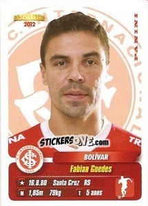 Sticker Bolivar - Campeonato Brasileiro 2012 n. 206 - Panini