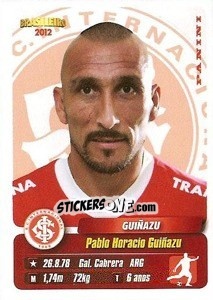 Sticker Guinazu - Campeonato Brasileiro 2012 n. 210 - Panini