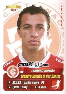 Sticker Leandro Damiao - Campeonato Brasileiro 2012 n. 216 - Panini