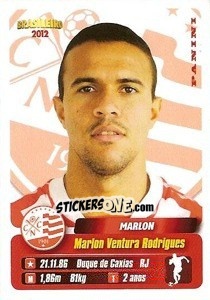 Sticker Marlon - Campeonato Brasileiro 2012 n. 224 - Panini
