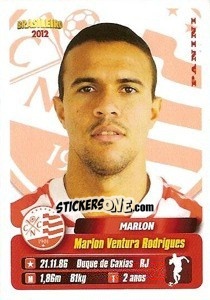 Figurina Marlon - Campeonato Brasileiro 2012 - Panini