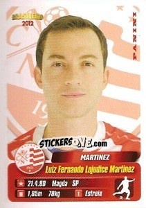 Sticker Martinez - Campeonato Brasileiro 2012 - Panini