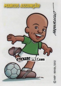 Sticker Marcos Assuncao (caricatura Mauricio) - Campeonato Brasileiro 2012 - Panini