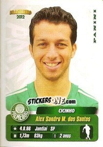 Sticker Cicinho - Campeonato Brasileiro 2012 n. 241 - Panini
