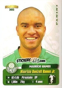 Cromo Mauricio Ramos - Campeonato Brasileiro 2012 - Panini