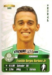 Sticker Juninho - Campeonato Brasileiro 2012 - Panini