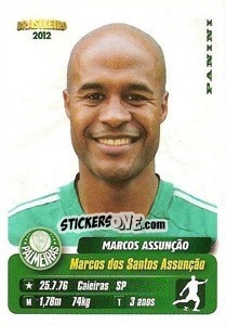 Figurina Marcos Assuncao - Campeonato Brasileiro 2012 - Panini