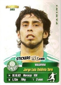 Sticker Valdivia - Campeonato Brasileiro 2012 - Panini