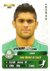 Sticker Luan - Campeonato Brasileiro 2012 n. 251 - Panini