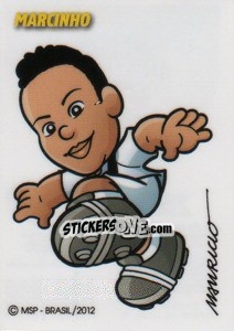 Cromo Marcinho (caricatura Mauricio) - Campeonato Brasileiro 2012 n. 256 - Panini
