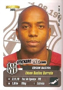 Sticker Edson Bastos - Campeonato Brasileiro 2012 - Panini
