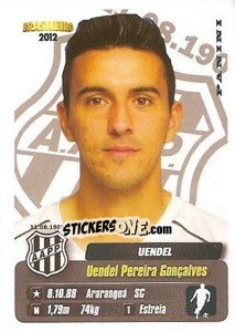 Cromo Vendel - Campeonato Brasileiro 2012 n. 261 - Panini