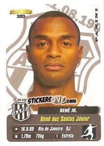 Cromo Rene Jr. - Campeonato Brasileiro 2012 - Panini