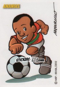 Figurina Ananias (caricatura Mauricio) - Campeonato Brasileiro 2012 - Panini