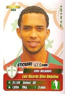 Cromo Luis Ricardo - Campeonato Brasileiro 2012 - Panini