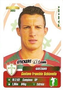 Sticker Gustavo - Campeonato Brasileiro 2012 - Panini