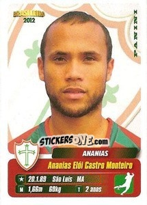 Sticker Ananias - Campeonato Brasileiro 2012 n. 286 - Panini