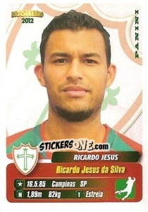 Cromo Ricardo Jesus - Campeonato Brasileiro 2012 - Panini