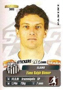 Sticker Elano - Campeonato Brasileiro 2012 - Panini