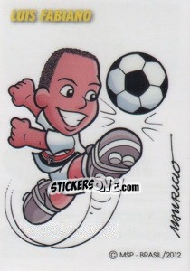 Cromo Luis Fabiano (caricatura Mauricio) - Campeonato Brasileiro 2012 - Panini