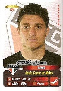 Sticker Denis - Campeonato Brasileiro 2012 n. 311 - Panini
