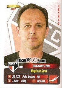 Sticker Rogerio Ceni - Campeonato Brasileiro 2012 - Panini