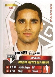 Sticker Douglas - Campeonato Brasileiro 2012 - Panini