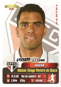 Sticker Maicon - Campeonato Brasileiro 2012 n. 323 - Panini
