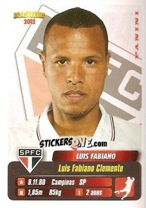 Sticker Luis Fabiano - Campeonato Brasileiro 2012 n. 324 - Panini