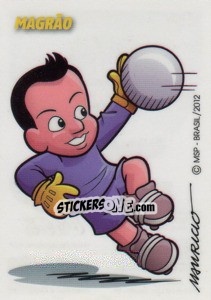 Sticker Magrao (caricatura Mauricio) - Campeonato Brasileiro 2012 n. 328 - Panini