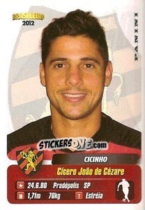 Sticker Cicinho - Campeonato Brasileiro 2012 - Panini