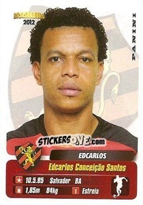 Sticker Edcarlos - Campeonato Brasileiro 2012 - Panini